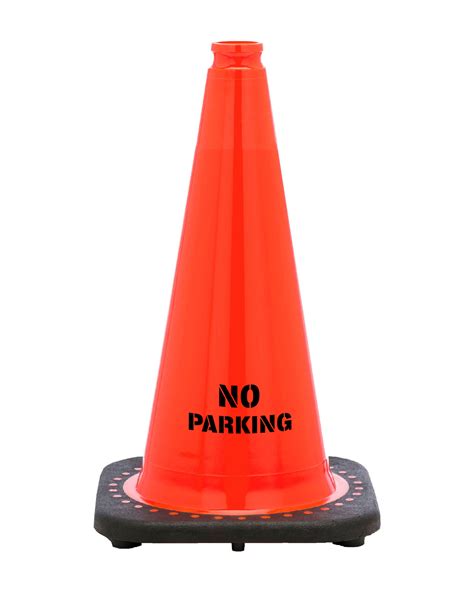 No Parking 18" Traffic Cone Black Base - Traffic Cones For Less