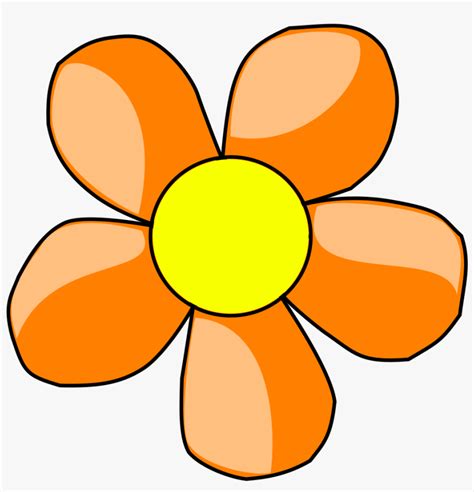 Simple Flower Black And White Clipart