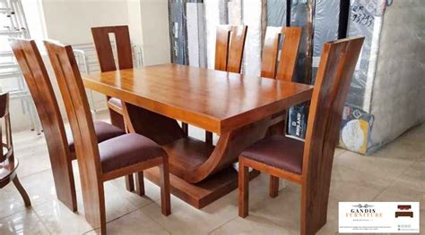 Set meja makan minimalis kayu jati jepara terbaru 2022 - Gandis Furniture Jepara