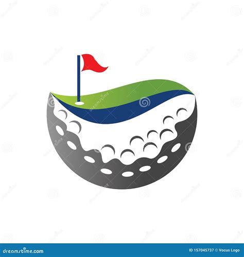 Golf Logo. Graphic Design Template Vector Illustration Stock Illustration - Illustration of ...