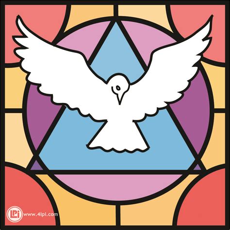 The Holy Spirit descends as a dove #Clipart | Peace symbol, Holy spirit, Clip art