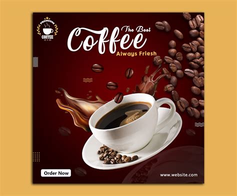 Coffee Shop Social Media Banner Design In Photoshop C - vrogue.co