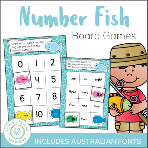 Fish Number Board Games - 0-20 - Little Lifelong Learners