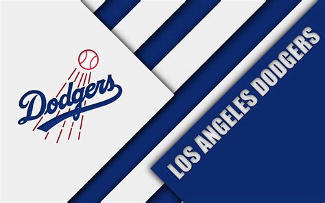 Download Logo Baseball MLB Los Angeles Dodgers Sports 4k Ultra HD Wallpaper