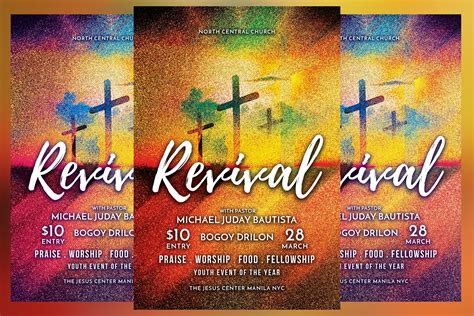 Revival Church Flyer | Flyer Templates ~ Creative Market