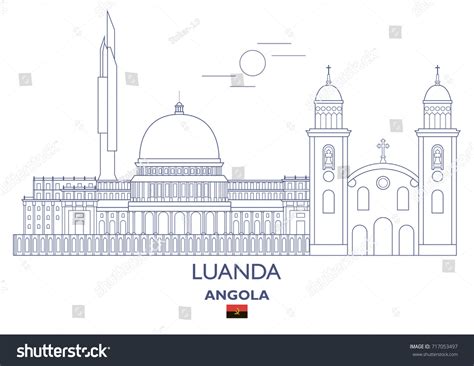 Luanda Linear City Skyline Angola Stock Vector (Royalty Free) 717053497 ...