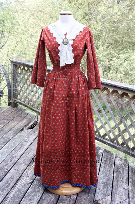 1870s homesteader dress – Maggie May Clothing- Fine Historical Fashion