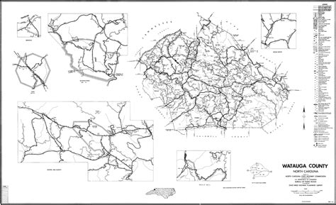 1962 Road Map of Watauga County, North Carolina