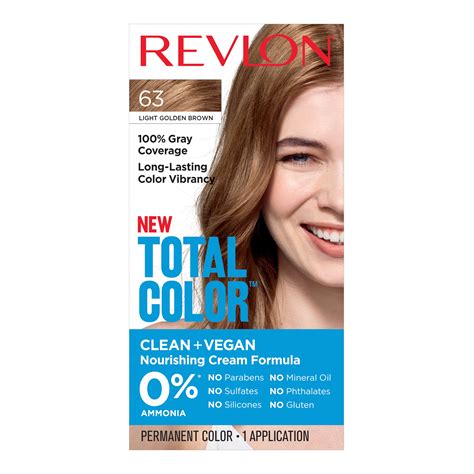 Revlon Total Color Hair Color, Clean and Vegan, 100% Gray Coverage Hair ...