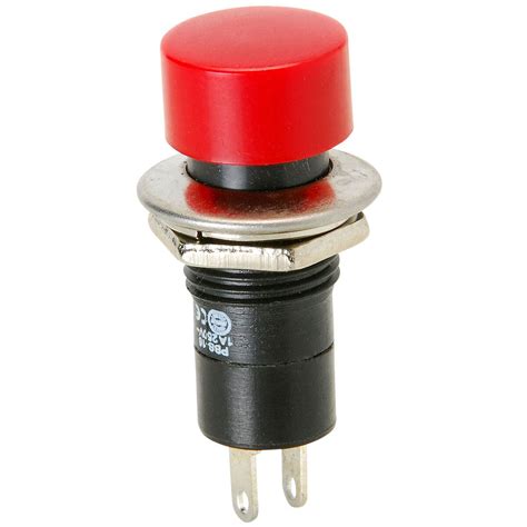 Momentary N.O. Classic Large Push Button Switch Red 3A 125V