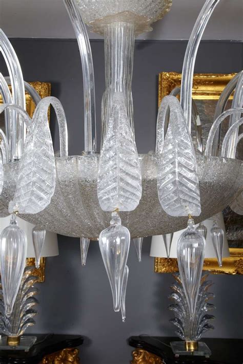 Beautiful Pair Of Murano Glass Chandeliers at 1stDibs