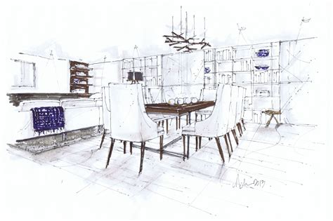 Small Modern Dining Room, Michelle Morelan Design and Rendering ...
