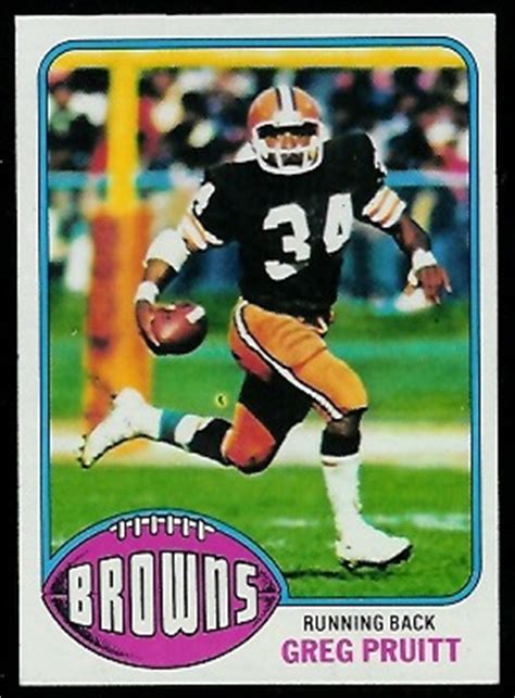 1976 Topps Football Card #275: Greg Pruitt