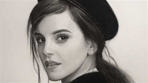 Portrait Drawing in Charcoal and Graphite, Realistic Pencil Drawing ...