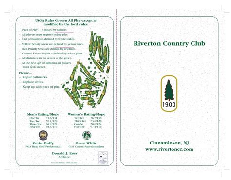 Riverton Country Club Scorecard