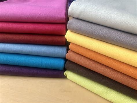 Plain Medium Weight Cotton Fabric For Dressmaking Curtains Light Upholstery Material Mixed ...