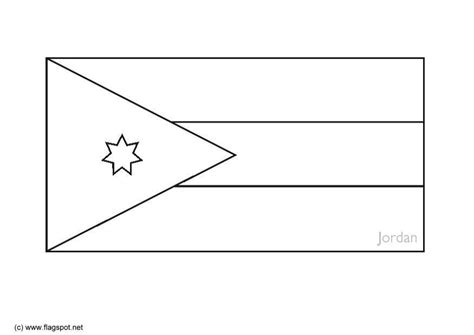 Jordan Flag Coloring Pages - Learny Kids