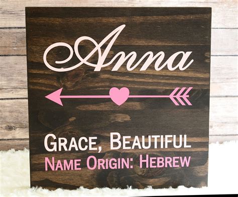 Anna Name Handmade 11x11 Wood sign. | Etsy