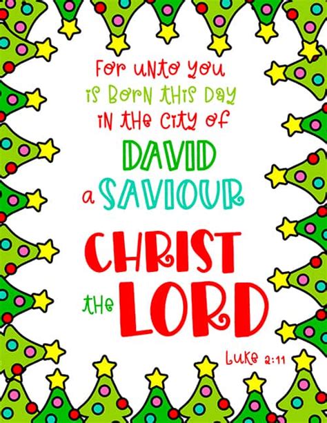 Christmas Bible Verses for Kids - Bible Story Printables