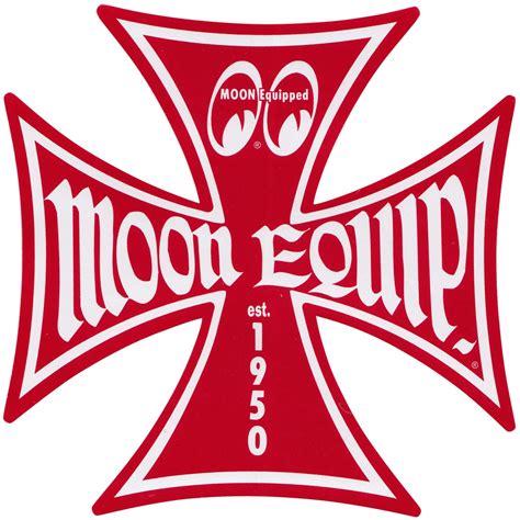 Mooneyes Maltese Iron Cross Sticker - Large - Red – Lowbrow Customs