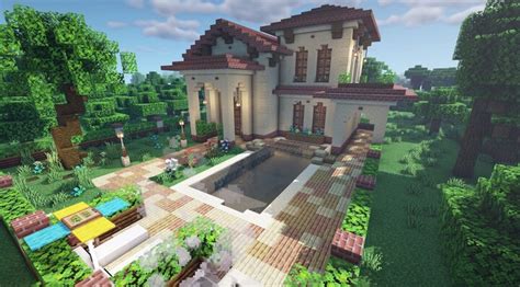 Spanish Villa Tutorial + Map and Schematic Download Minecraft Map