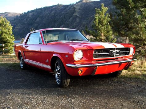 POPPY RED RESTO/MOD 1965 FORD MUSTANG WHITE SHELBY RACING STRIPES 302 CI ENGINE for sale in ...