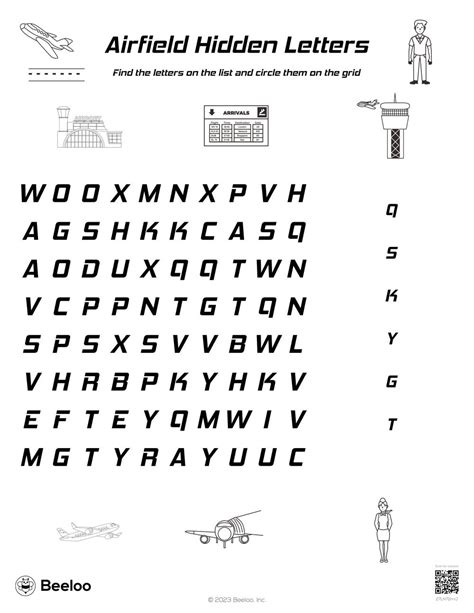 Airport-themed Word Searches • Beeloo Printable Crafts and Activities for Kids