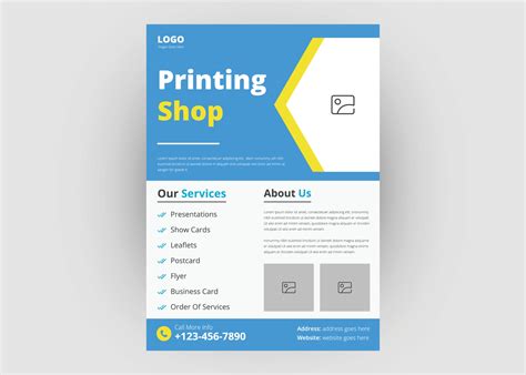 Printing shop flyer template 3146909 Vector Art at Vecteezy