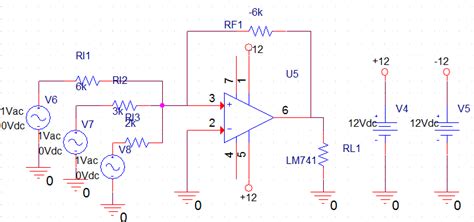 op amp - Simulation of inverting summing amplifier not working and ...