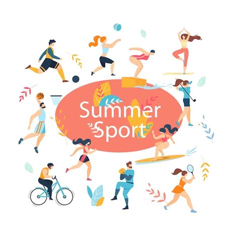 Premium Vector | Summer sport activities set.