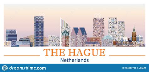 The Hague Skyline Horizontal Banner. Vector Illustration | CartoonDealer.com #204171022