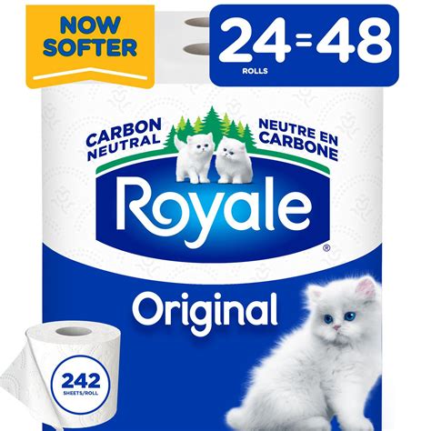 Royale Original, Soft Toilet Paper, 24 Double equal 48 rolls | Walmart ...