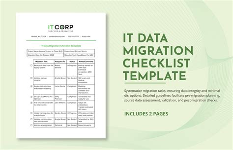 IT Data Migration Checklist Template in Word, PDF, Google Docs - Download | Template.net