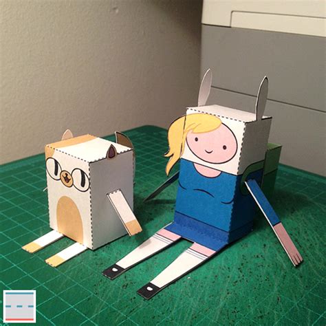 Fionna & Cake and Peppermint Butler Papercraft ~ Paperkraft.net - Free Papercraft, Paper Model ...