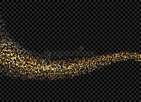 Gold Glitter Particles Isolate on Png or Transparent Background with ...