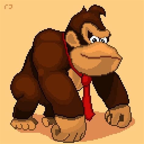 Donkey kong pixel art! #8bit #16bit #pixelart by @rjslagter | Pixel art, Game art, Art