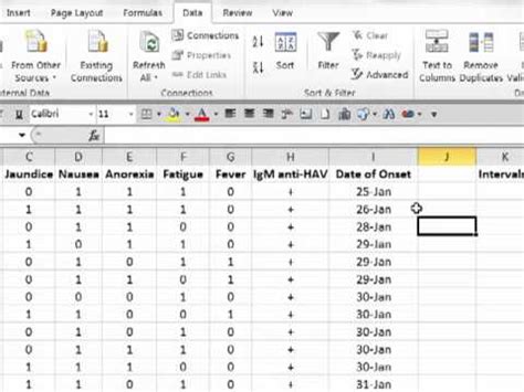 Creating an Epidemic Curve in Excel - YouTube