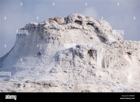 USA, Wyoming. Yellowstone National Park, Upper Geyser Basin, Old Faithful trail. Thermal feature ...