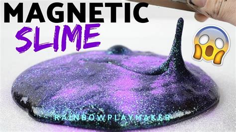 SLIME DIY! HOW TO MAKE MAGNETIC GLITTER SLIME! SCIENCE EXPERIMENT SLIME ...