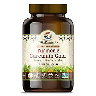 Nutrigold Turmeric Curcumin Gold (Features C3 Complex w/ BioPerine), 500 mg, 120 veg. capsules