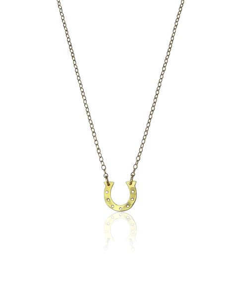 Lucky Horseshoe Necklace in Gold or Silver Online | Misuzi