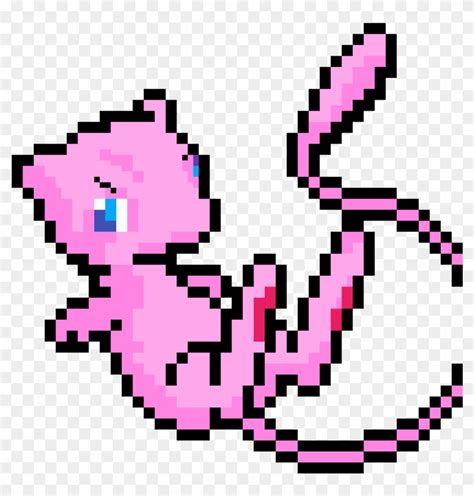 Mew From Pokemon - Pixel Art Pokemon Mew, HD Png Download - 1200x1200 ...