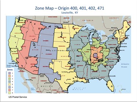 Usps Shipping Zones Map