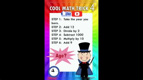 COOL MATH TRICK 4 - YouTube