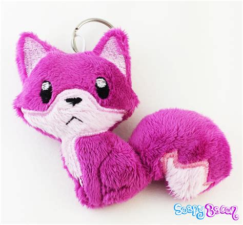 Shades of Pink Fox Plush Keychain by TheHarley on DeviantArt