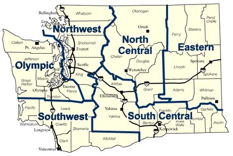 Six climate zones of Washington state [Source: http://www.wsdot.wa.gov] | Download Scientific ...