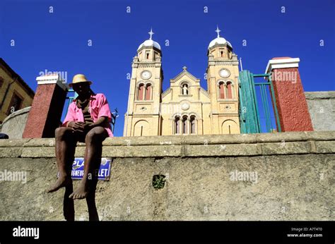 Madagascar, Central Highlands, Fianarantsoa, Ambozontany cathedral in the upper town Stock Photo ...