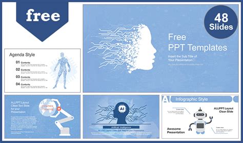 Free High Tech Artificial Intelligence Powerpoint Template - DesignHooks