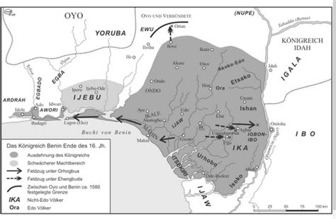 Map Of Great Benin Kingdom Till 1897 Before The British Vs Benin ...