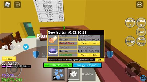How to drop stored fruits blox fruits